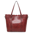 Kit Bolsa Feminina de Couro 4 Peças